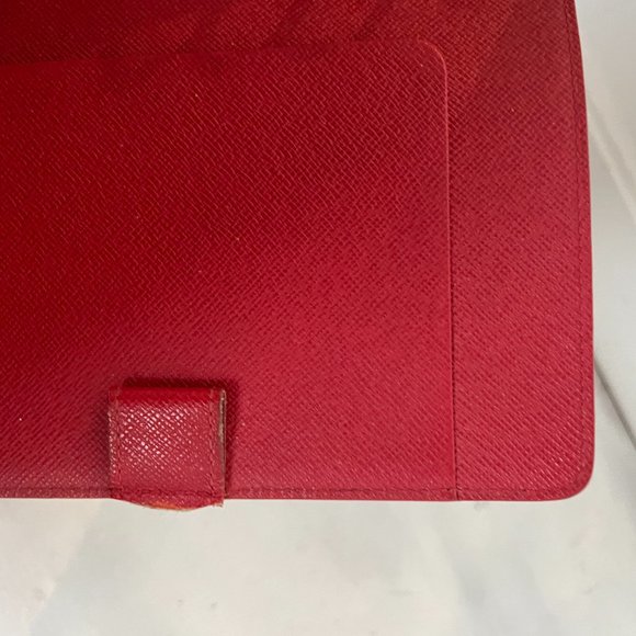 Louis Vuitton Vintage Ring Agenda Planner Organizer Wallet Epi Leather Red - Picture 11 of 11